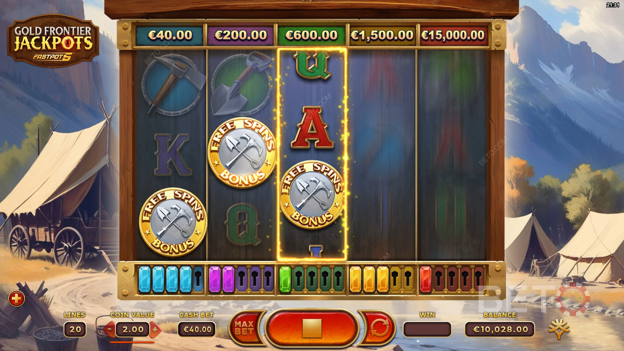 Золоті прикордонні джекпоти FastPot5 Огляд від BETO Slots
