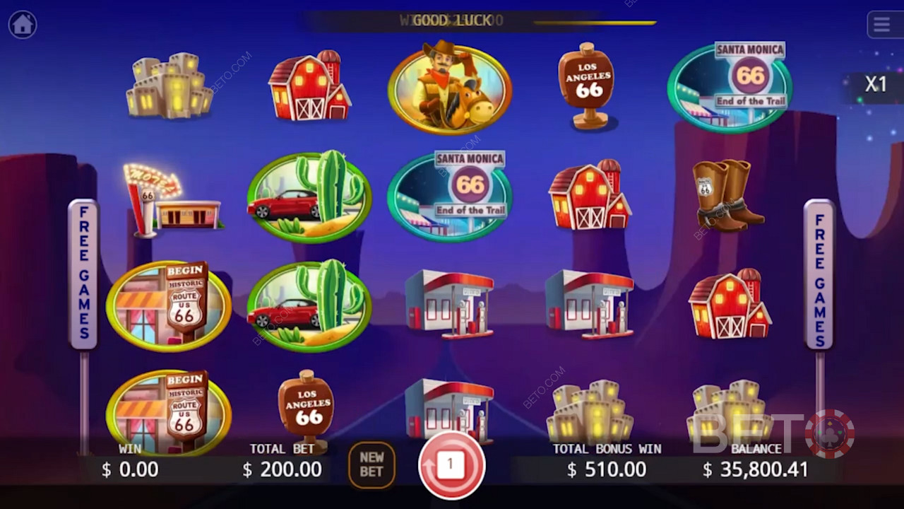 Виберіть улюблене онлайн-казино та отримайте до 20 безкоштовних обертань у відеогрі Route 66