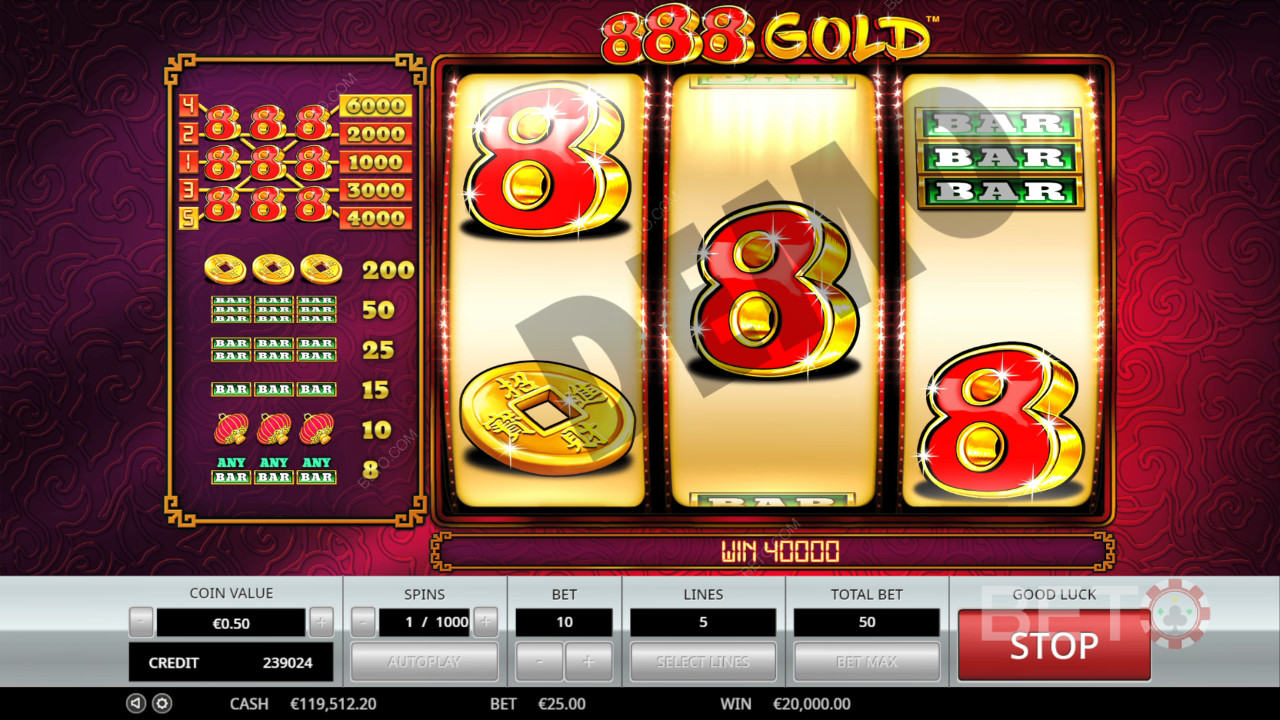 Огляд 888 Gold від BETO Slots