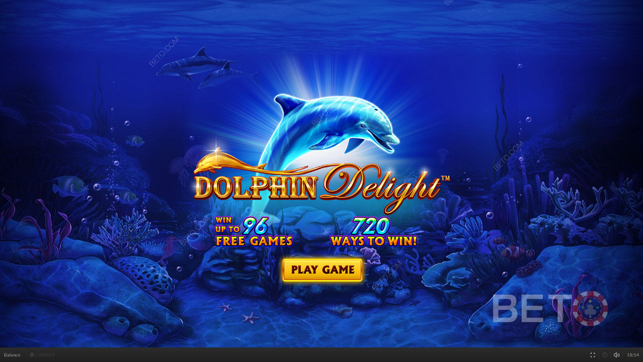 Симпатичний дельфін вітає вас під час запуску Dolphin Delight