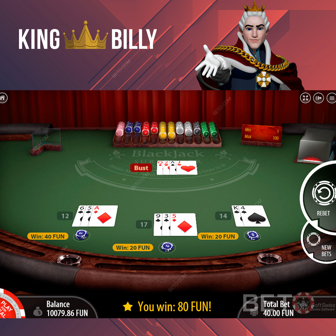 Насолоджуйтесь популярними настільними іграми в казино King Billy