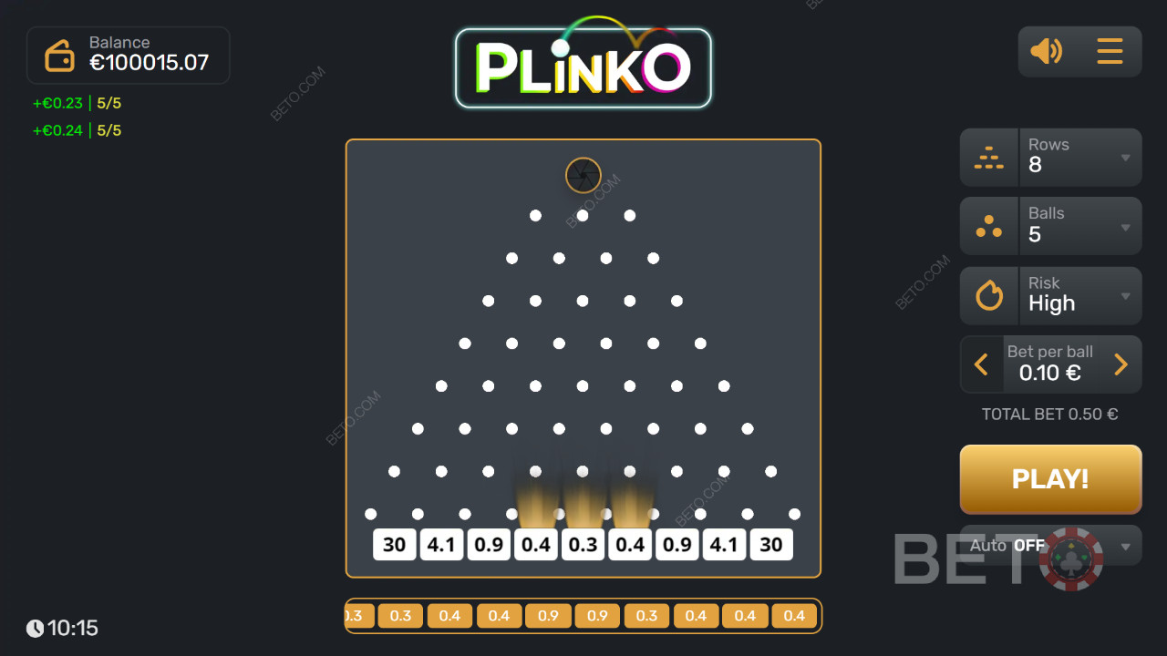 Як грати в Plinko від Gaming Corps