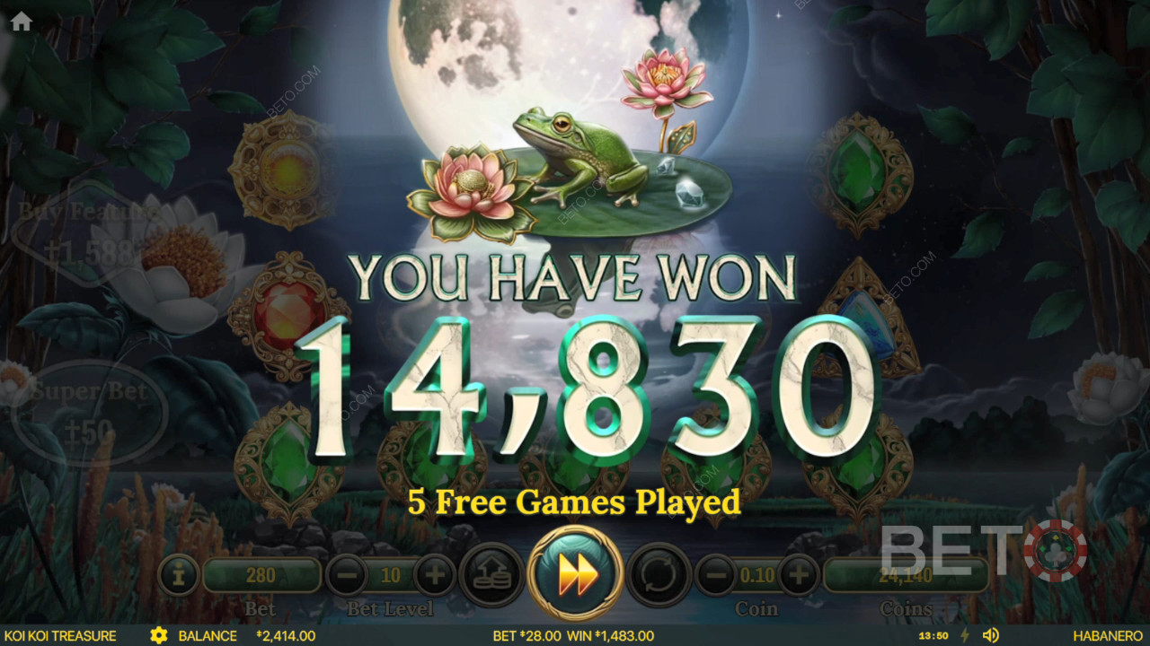 Виграйте 1,682x ставку в онлайн-слоті Koi Koi Treasure!
