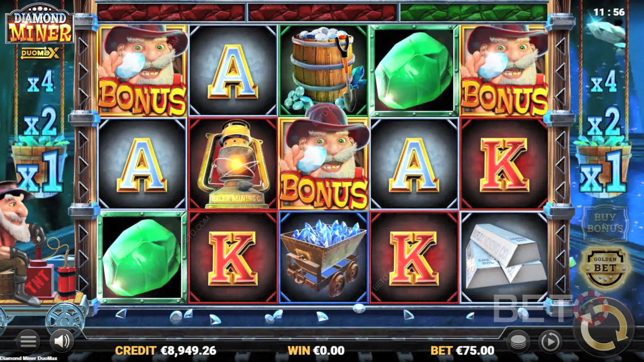 Огляд Diamond Miner DuoMax від BETO Slots