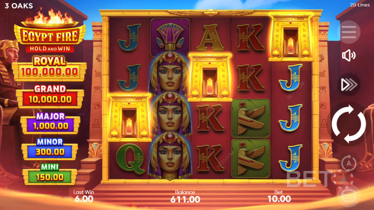 Як грати в Egypt Fire від 3 Oaks Gaming