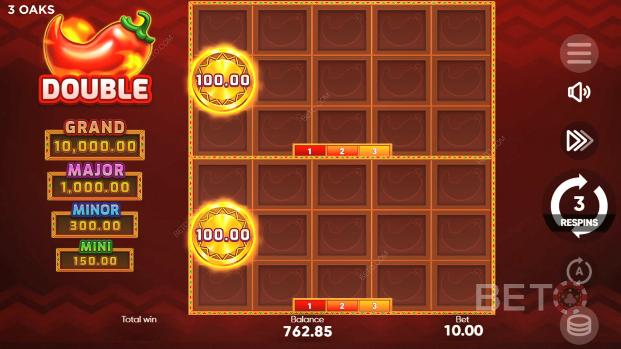 Виграйте в 1 000 разів більше вашої ставки в слоті 3 Hot Chillies!