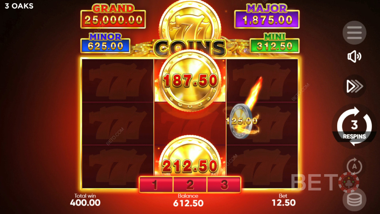 Як грати на монети 777 в 3 Oaks Gaming