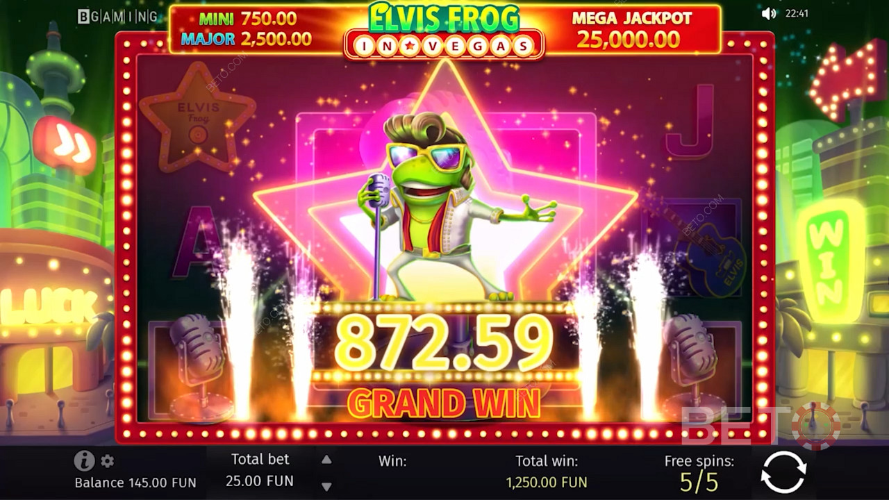 Вигравайте грандіозні суми на Elvis Frog in Vegas