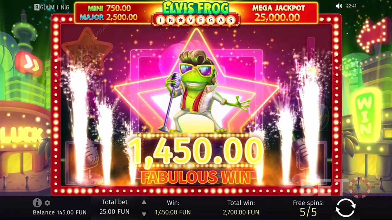Станьте наступною великою суперзіркою Лас-Вегаса в новому слоті казино Elvis Frog