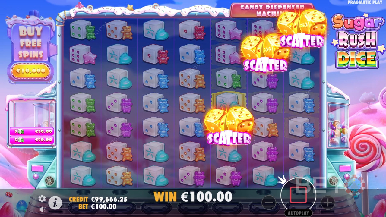 Огляд ігрового автомата Sugar Rush Dice від BETO Slots