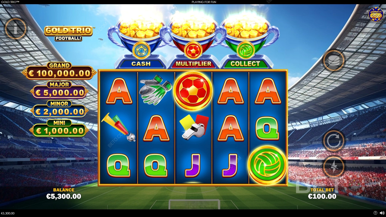 Золоте тріо: Футбол! Огляд від BETO Slots
