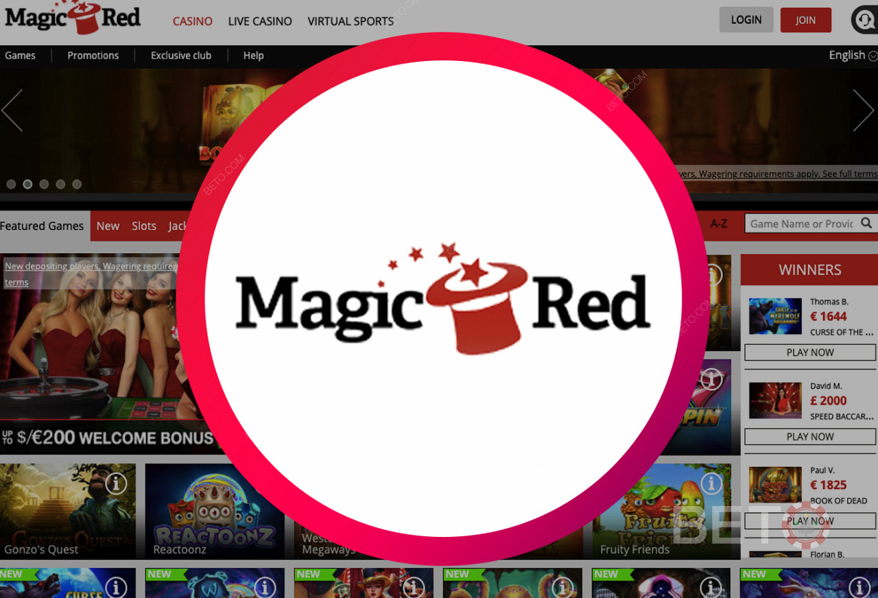 Magic Red онлайн-казино - зручний веб-сайт