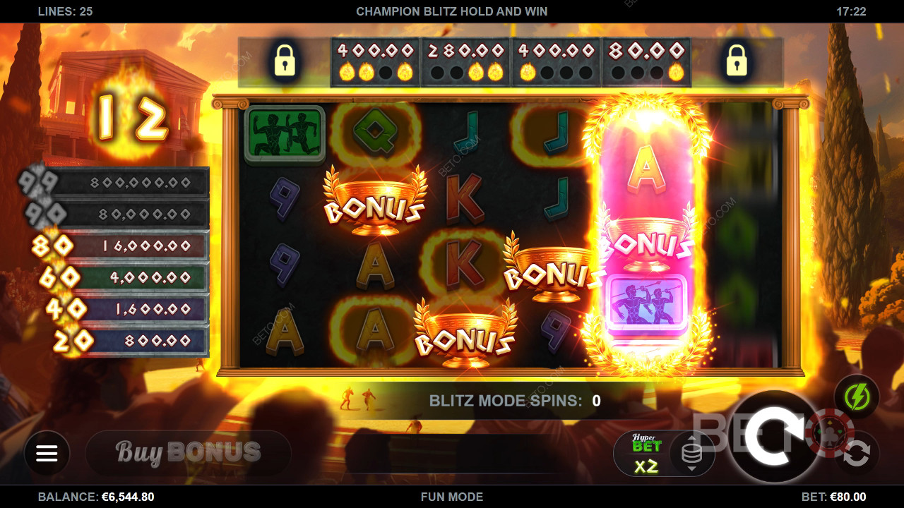 Огляд бліц-гри Champion Hold and Win від BETO Slots