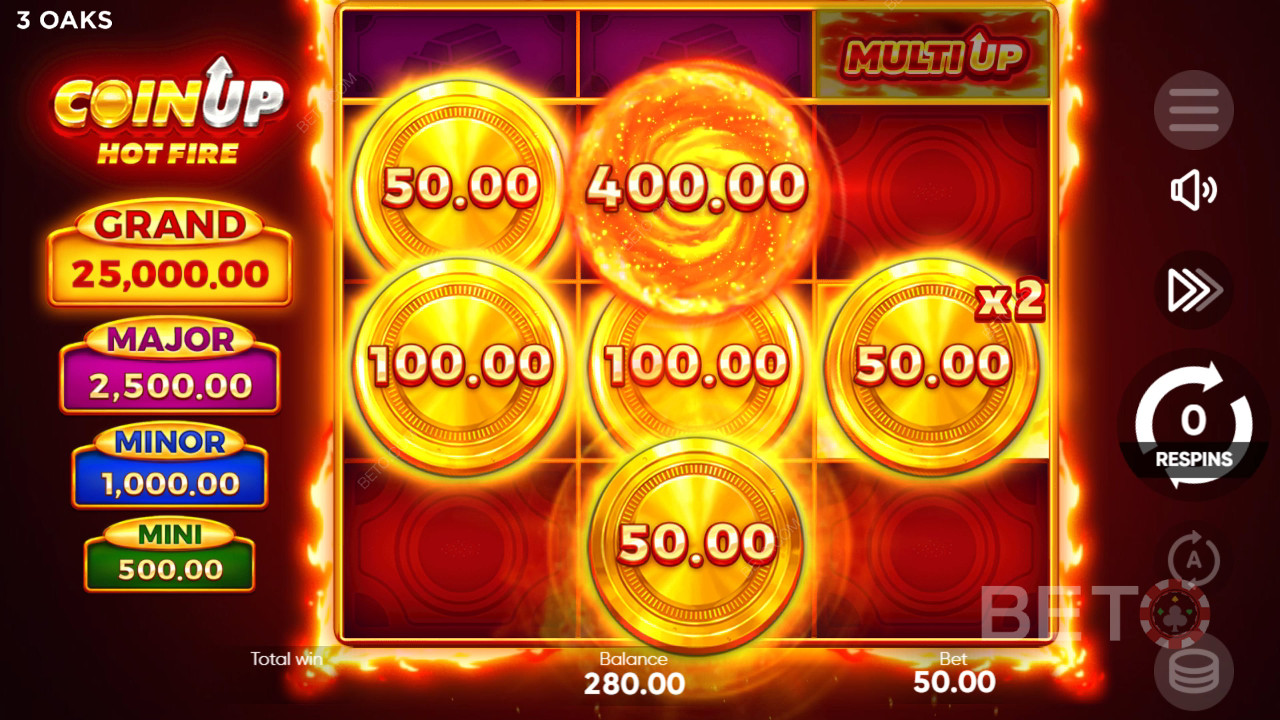 Як грати в Coin Up від 3 Oaks Gaming: Гарячий вогонь