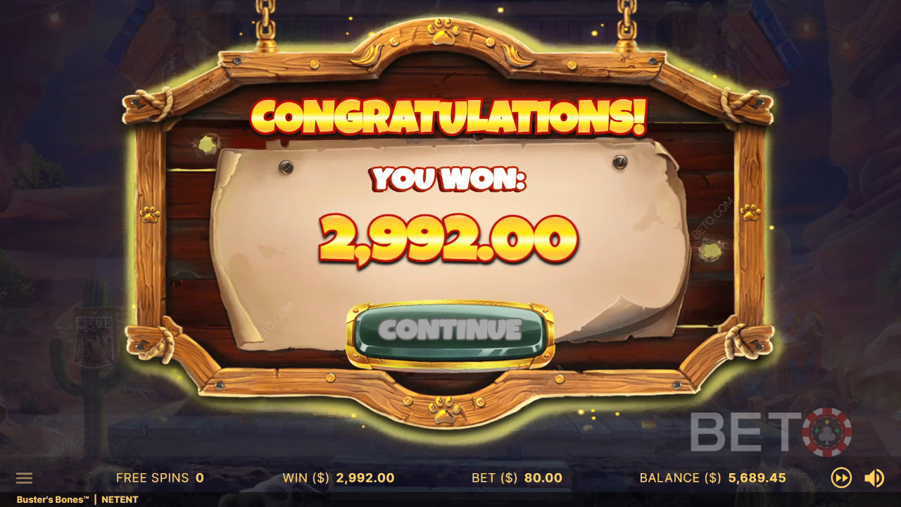 Виграйте 973x ставку у відеослоті Buster