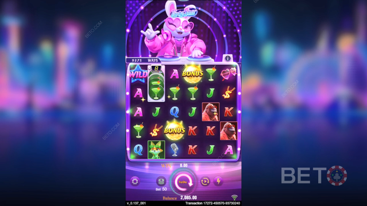 Виграйте 50000 Вашої ставки в ігровому автоматі Party Star!