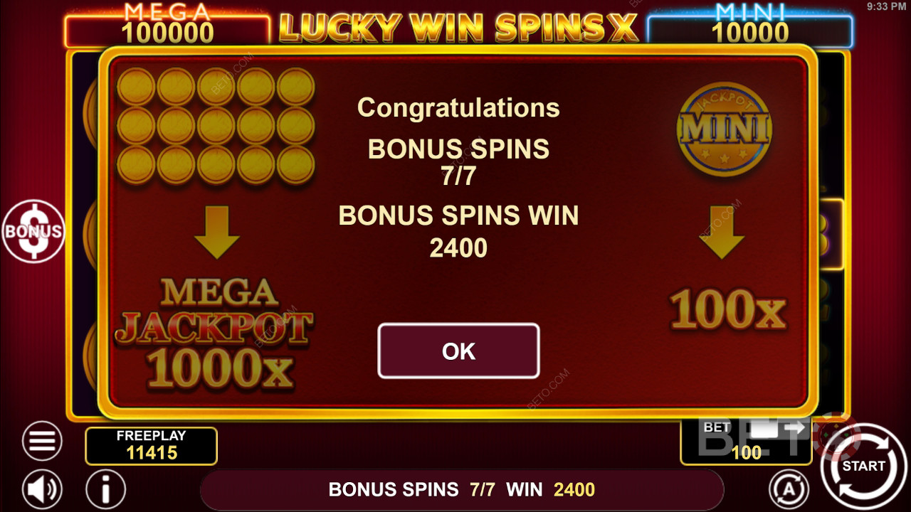 Особливості бонусу пояснюються в Lucky Win Spins X від 1spin4win