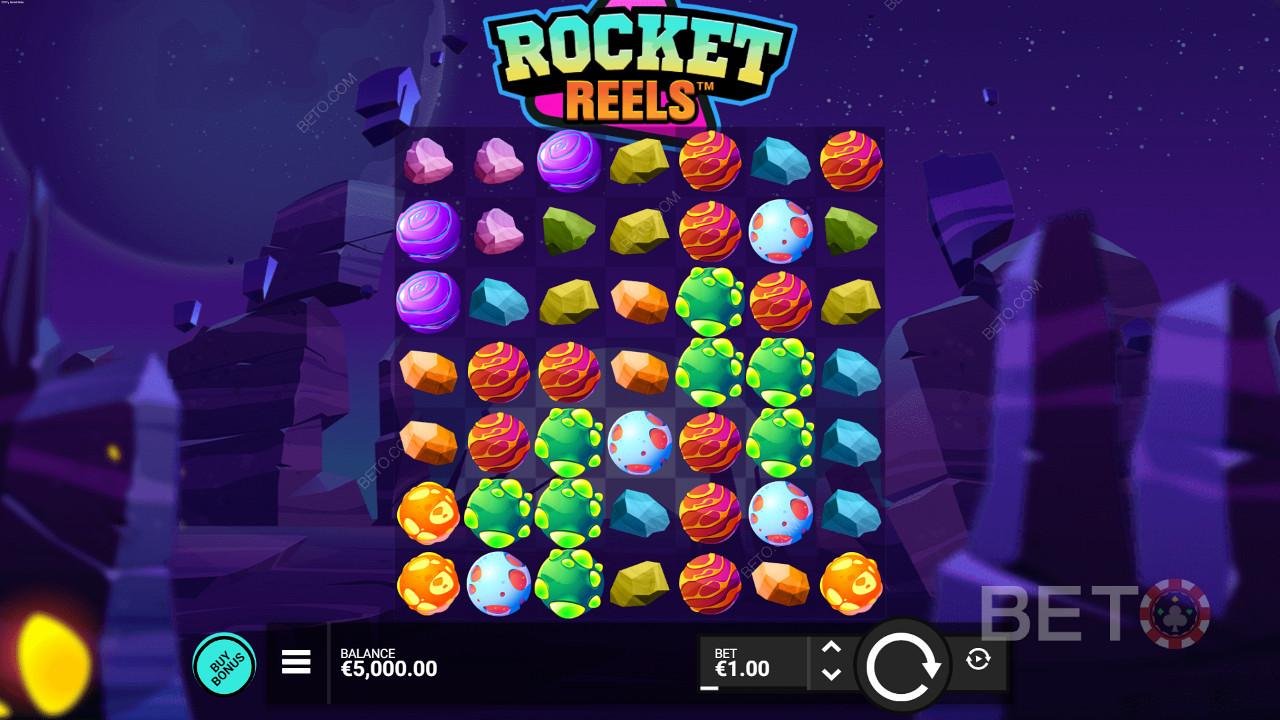 Rocket Reels кластерний слот на основі Hacksaw Gaming