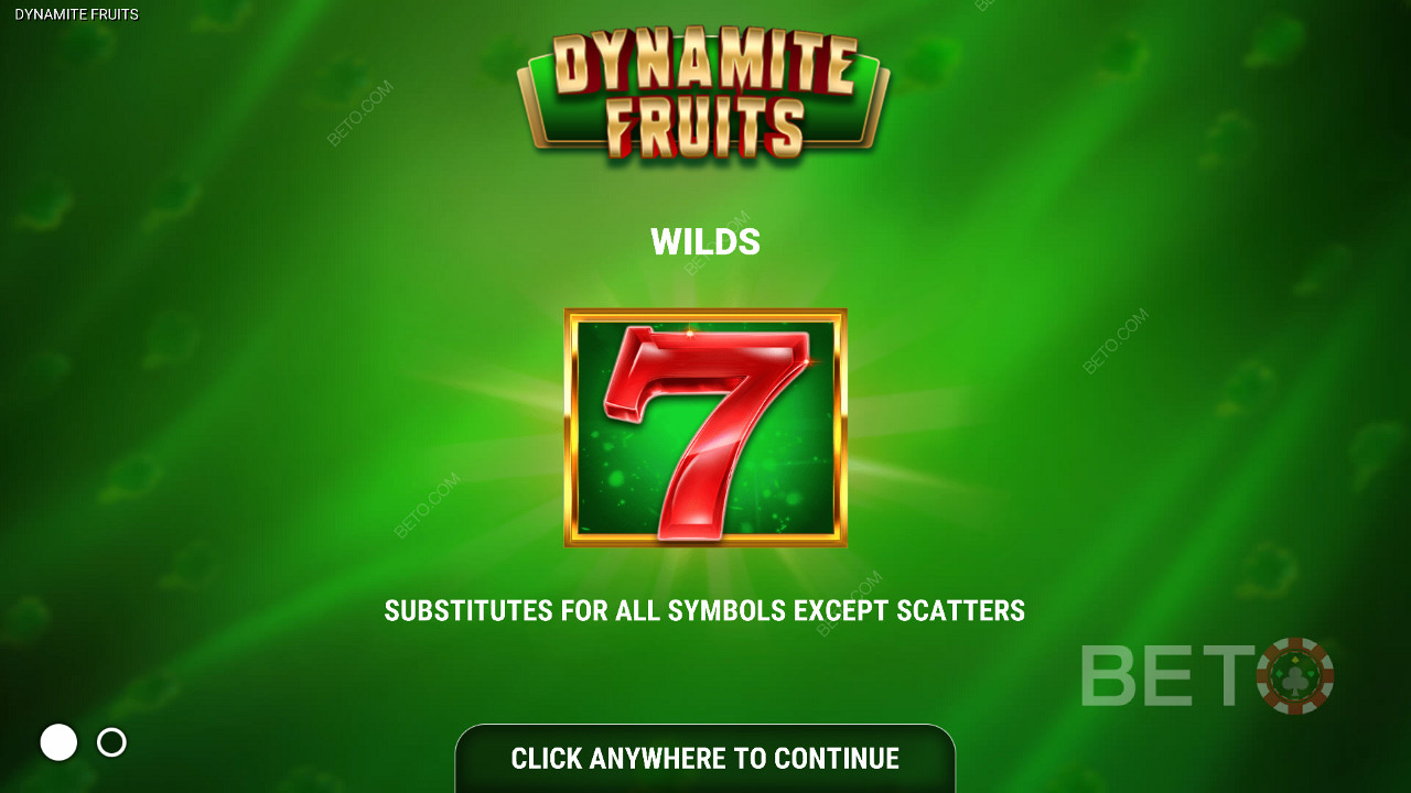 Dynamite Fruits слот - Дикі символи - червона Сімка
