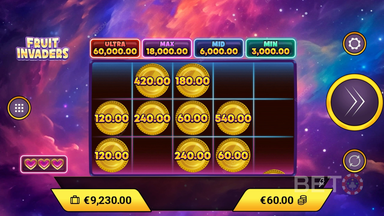Особливості бонусів у грі Fruit Invaders від Amigo Gaming