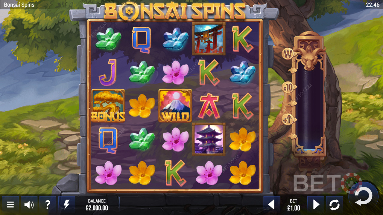 Лісова тематична Bonsai Spins гра від розробників Epic Industries