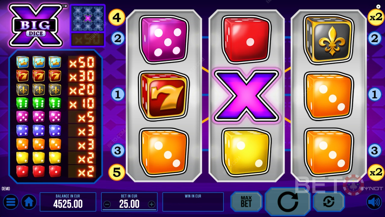 Big X Dice Грати Безкоштовно