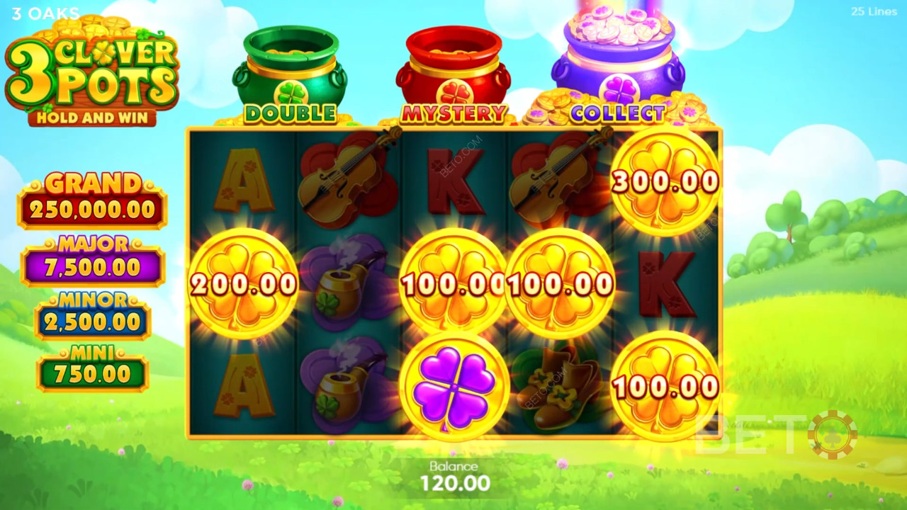 3 Clover Pots Огляд від BETO Slots