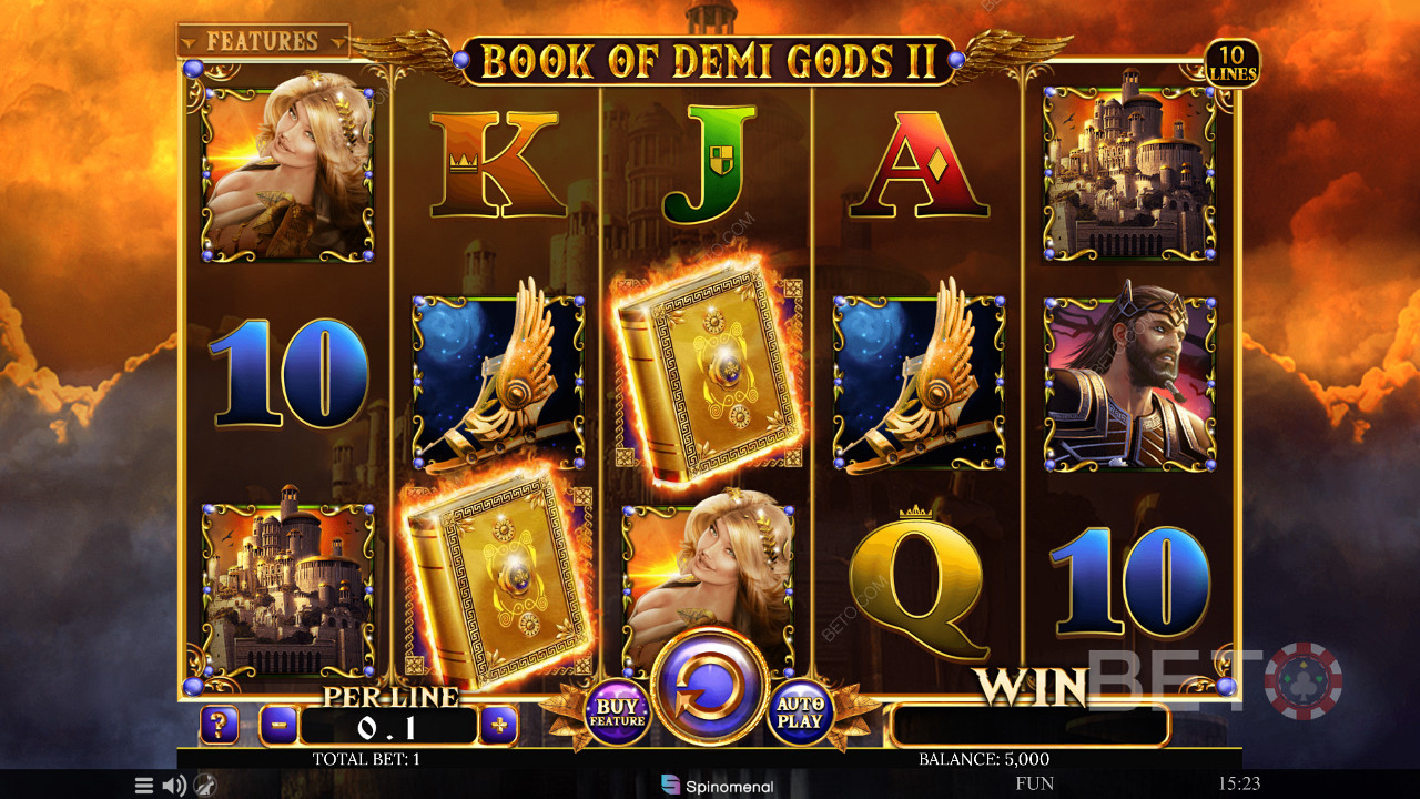 Ігровий автомат Book of Demi Gods 2 з безкоштовними обертаннями, вайлдами, респінами та іншими функціями