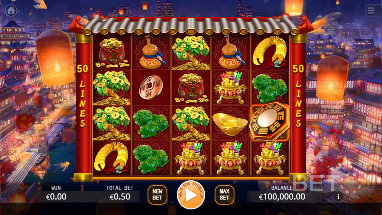 Виграйте 419 разів більше вашої ставки в ігровому автоматі Lucky God!