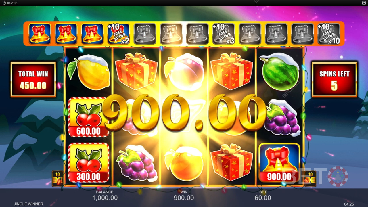 Виграйте 3,333x вашу ставку в слоті Jingle Winner!