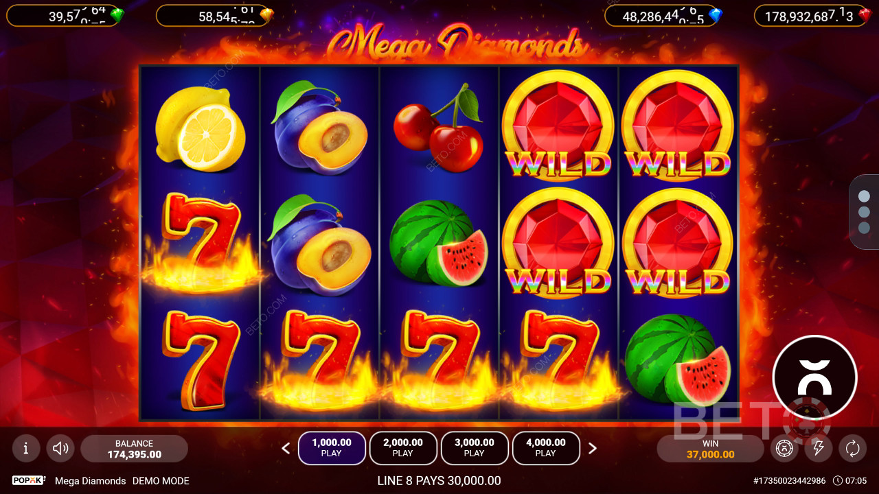 Огляд Mega Diamonds від BETO Slots