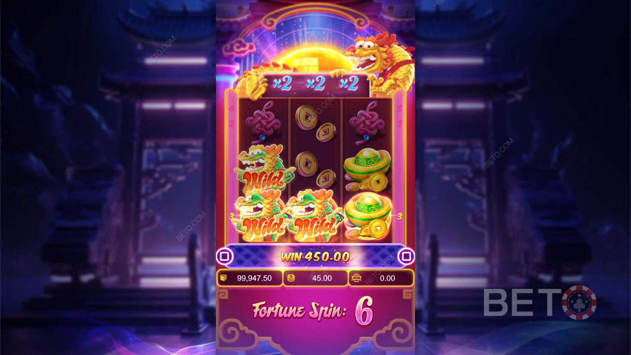 Виграйте 2,500 разів більше вашої ставки в слоті Fortune Dragon!