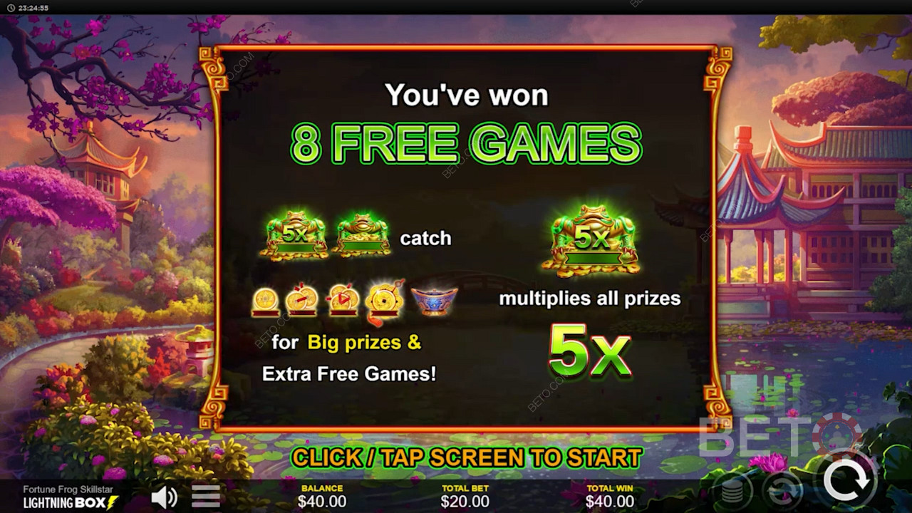 Вигравайте по-крупному з ігровим автоматом Fortune Frog Skillstar - максимальний виграш у 4,672 рази перевищує вашу ставку
