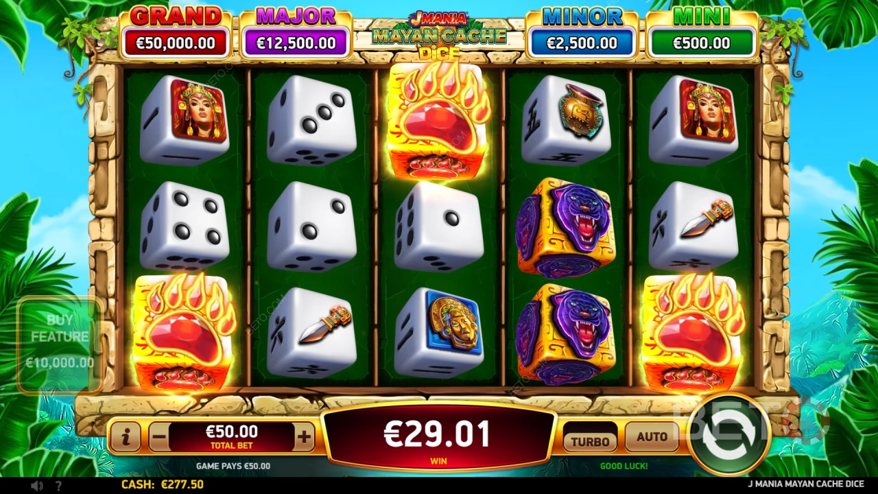 Огляд костей J Mania Mayan Cache Dice від BETO Slots