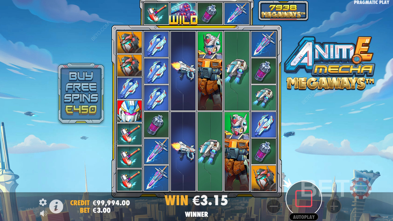 Пояснення функцій бонусів в аніме Mecha Megaways від Pragmatic Play