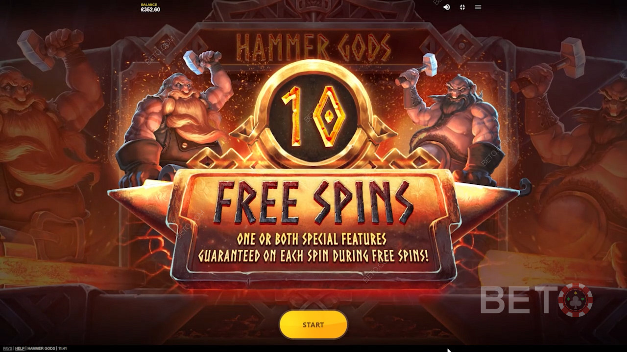 Насолоджуйтесь 10 безкоштовними обертаннями в ігровому автоматі Hammer Gods