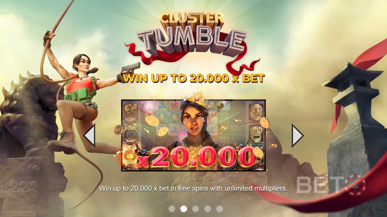 Вигравайте до 20 000 разів більше від розміру ставки в онлайн-слоті Cluster Tumble