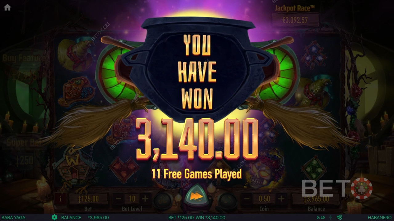Виграйте 9,696 разів більше вашої ставки в слоті Baba Yaga!