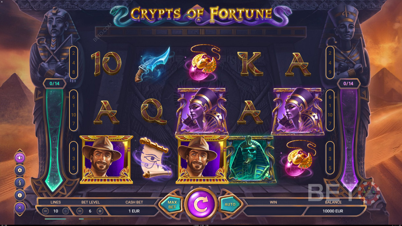 Зберіть Скаттер, щоб запустити безкоштовні обертання в ігровому автоматі Crypts of Fortune