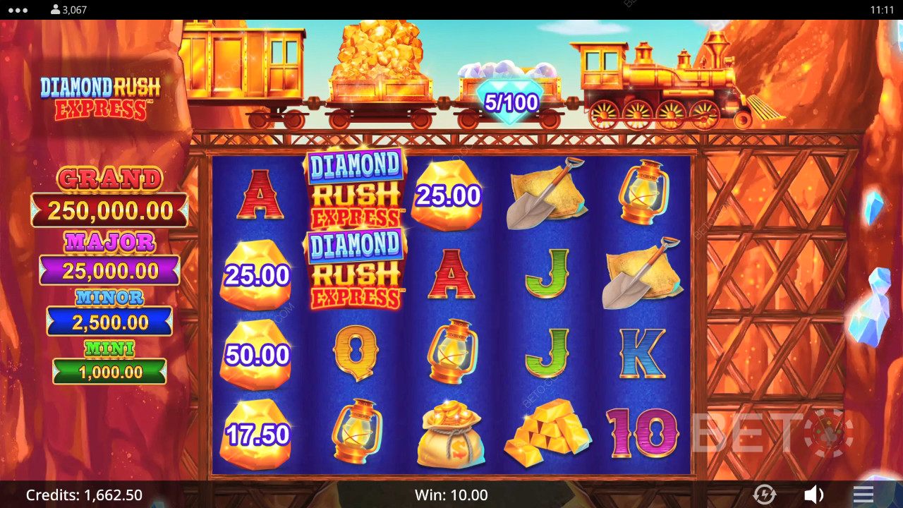 Огляд Diamond Rush Express від BETO Slots