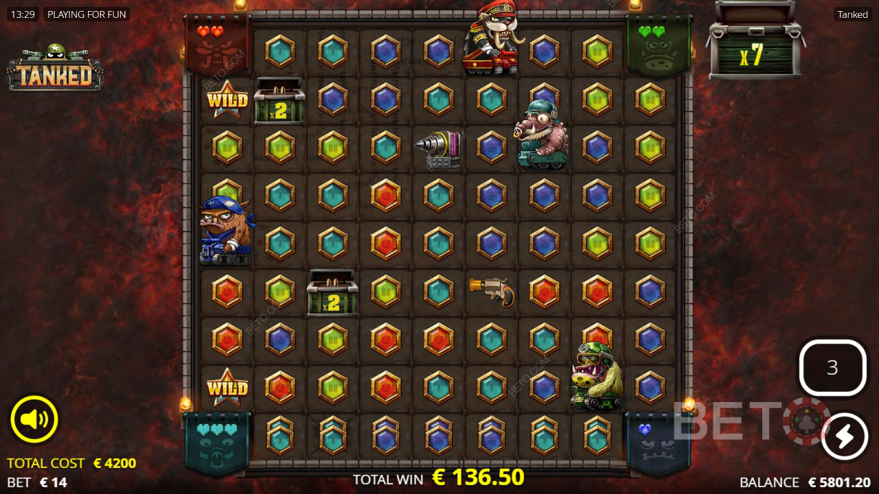 Виграйте 25 000x ставку в ігровому автоматі Tanked!