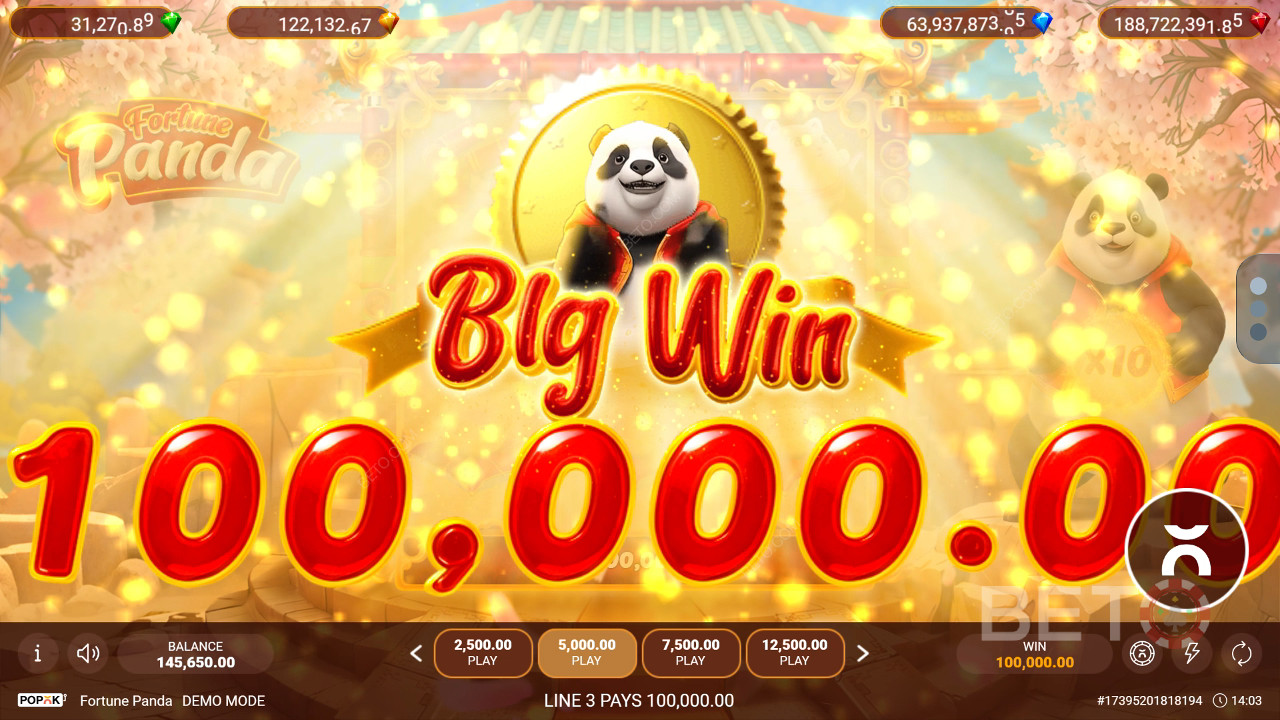 Виграйте 2 500 разів більше вашої ставки в онлайн-слоті Fortune Panda!