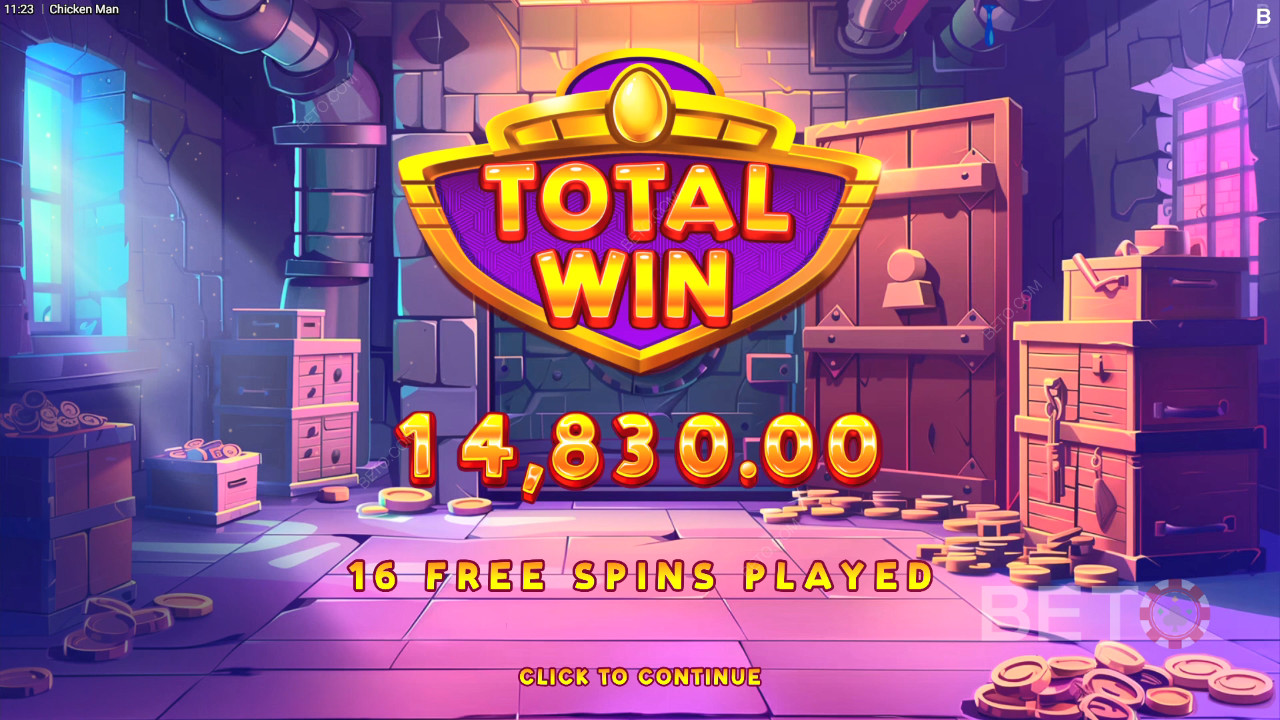 Виграйте 12,500x ставку у відеослоті Chicken Man!