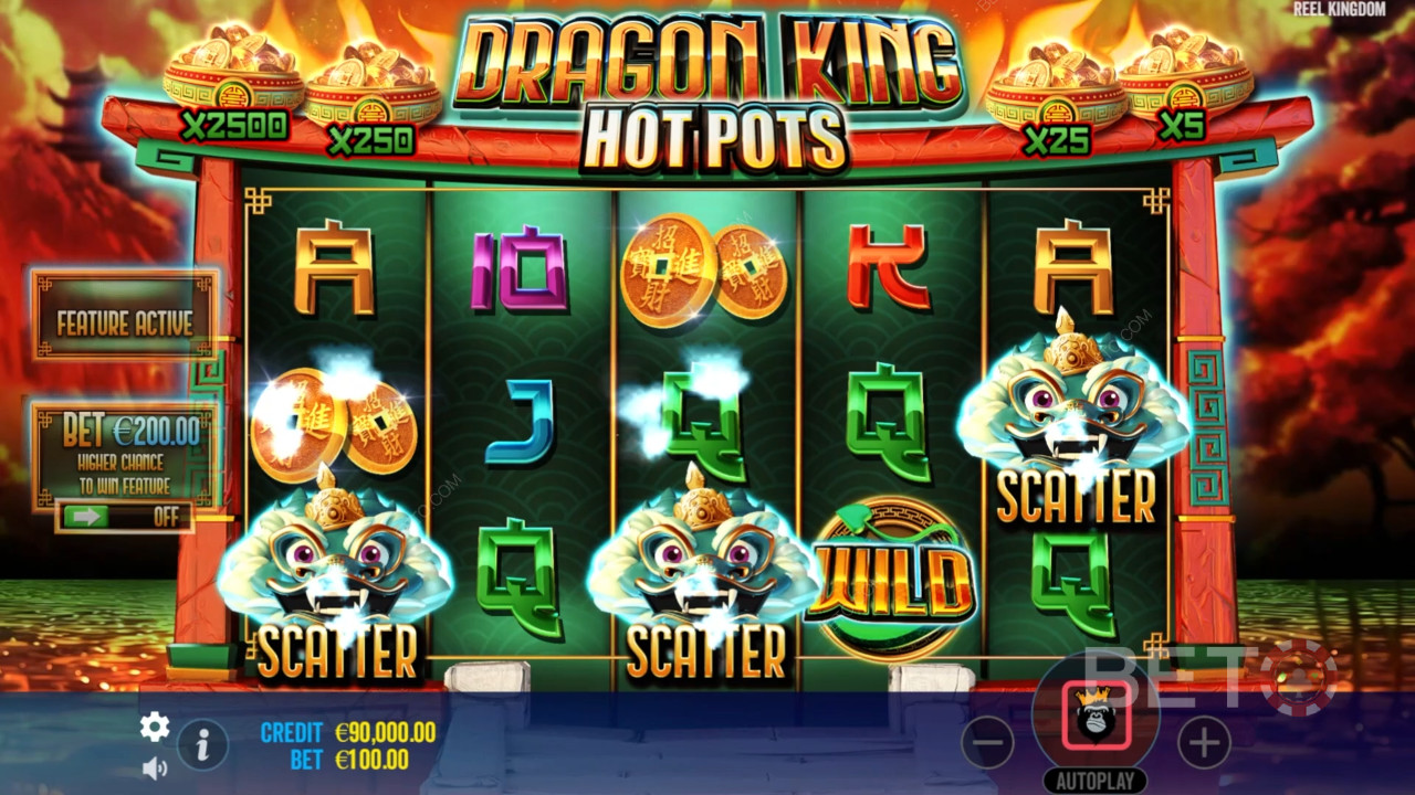 Огляд Dragon King Hot Pots від BETO Slots