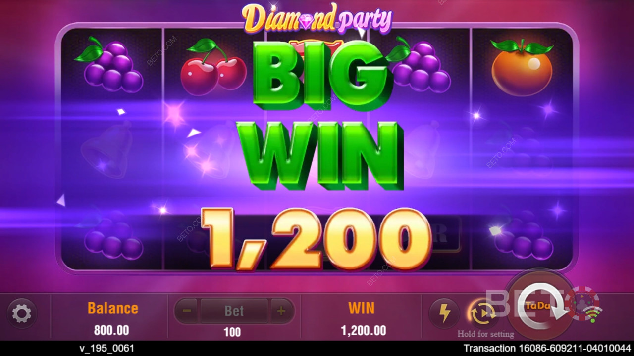Огляд Diamond Party від BETO Slots