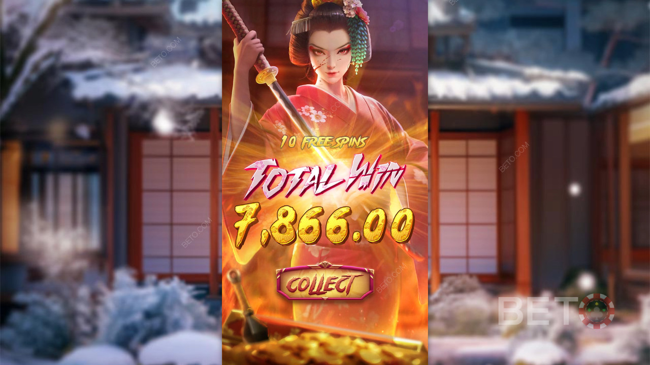 Виграйте 5,000-кратну ставку в онлайн-слоті Geisha