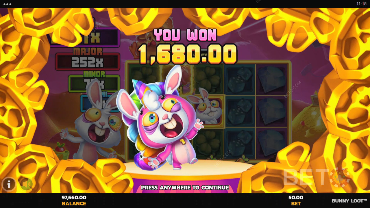 Виграйте 5 000-кратну ставку в онлайн-слоті Bunny Loot!