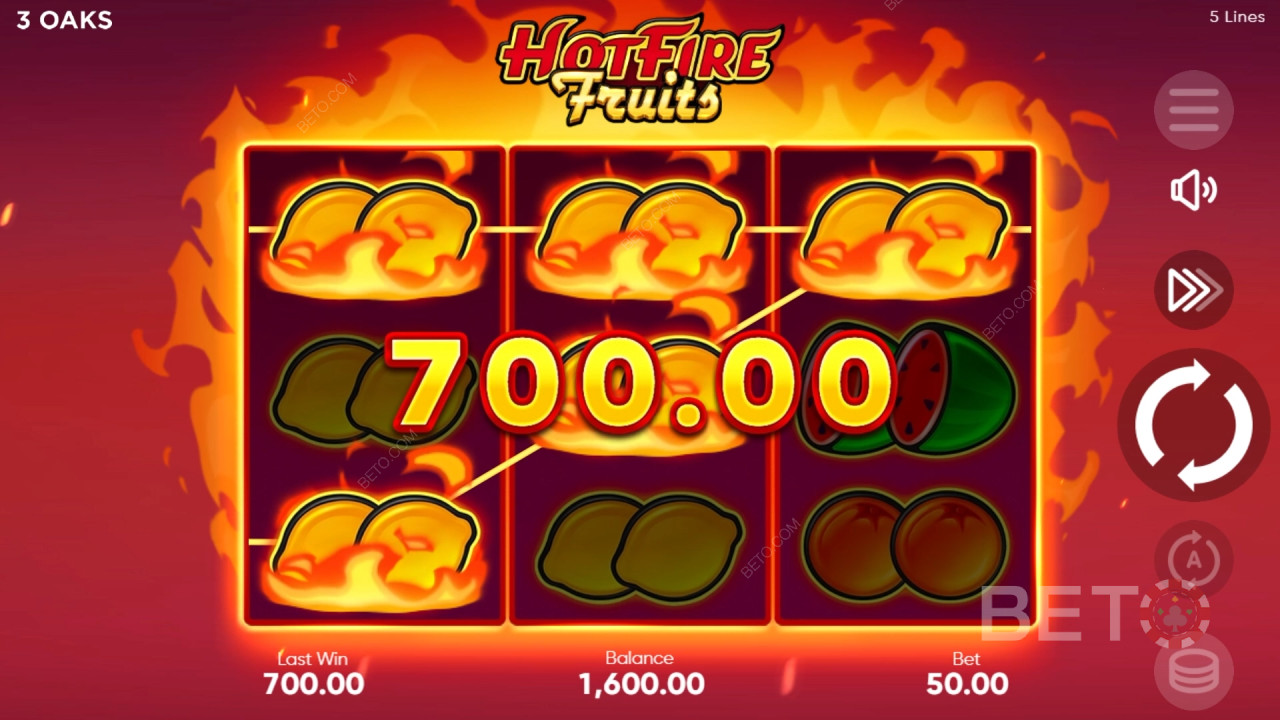 Огляд Hot Fire Fruits від BETO Slots