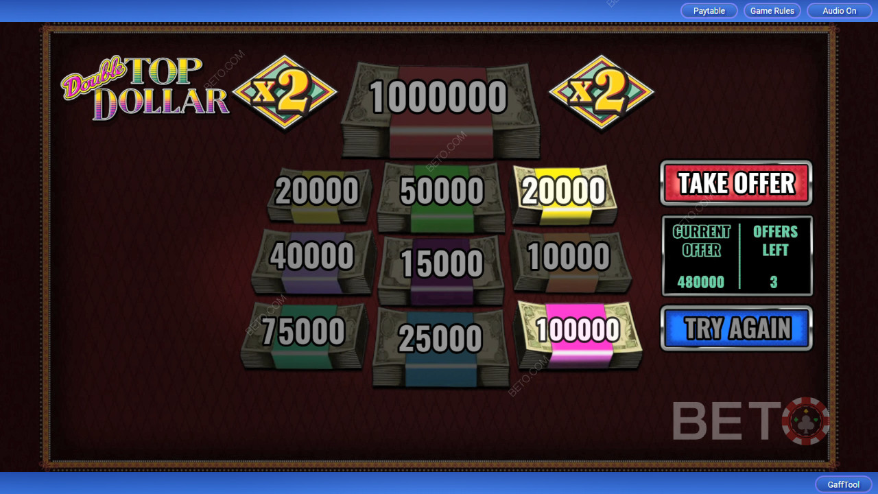 Виграйте в 4 000 разів більше вашої ставки в ігровому автоматі Double Top Dollar!