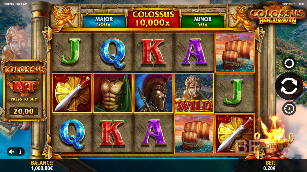 Насолоджуйтеся грецькою тематикою в онлайн-слоті Colossus: Hold and Win